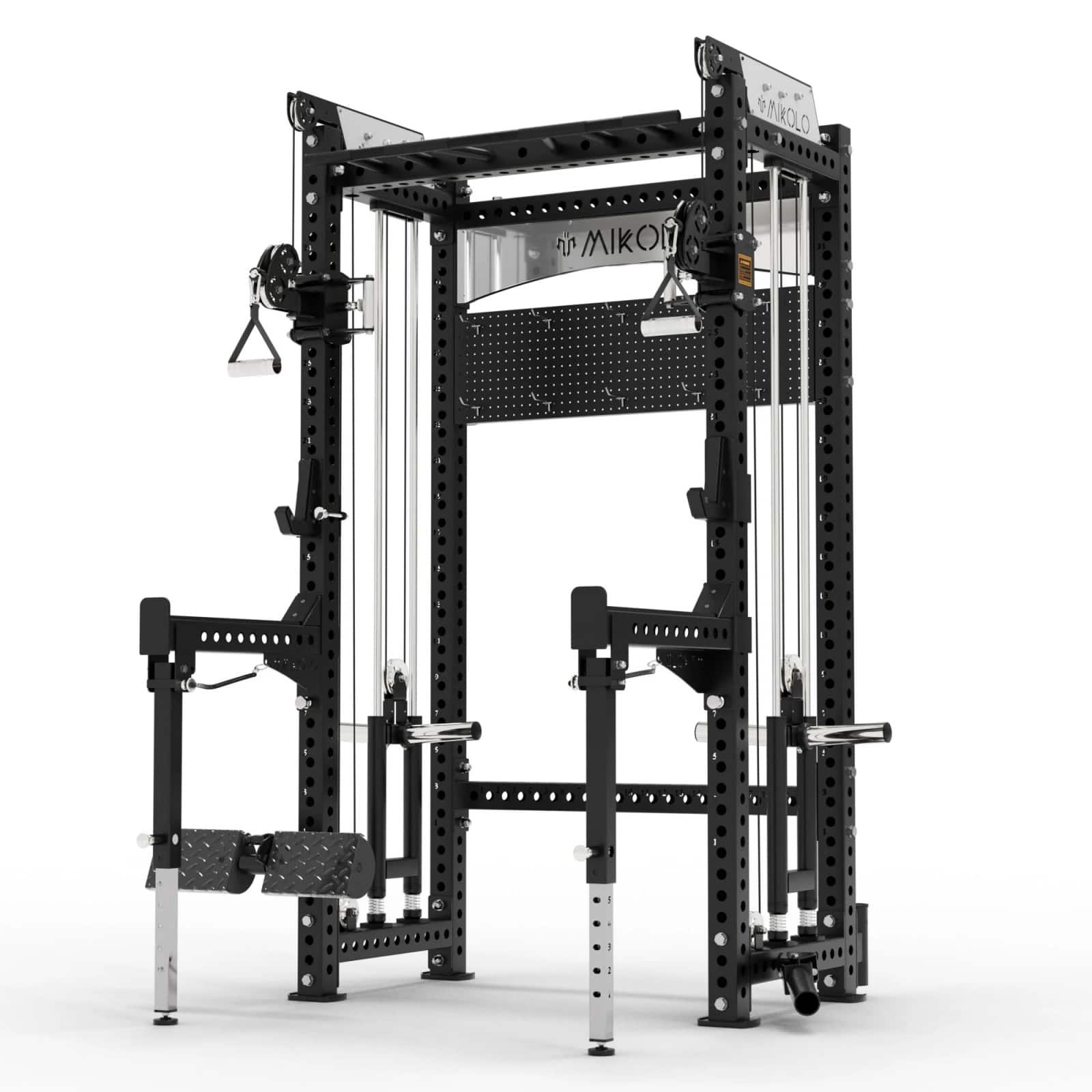 Mikolo - ANUBIS Power Cage, All-in-One Power Rack Cage, 2000LBS Power Cage Squat Rack, Dual Pulley Cable Crossover System - Black