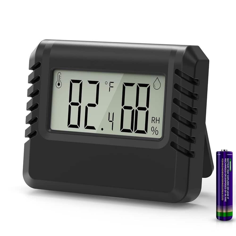 RTMB - Indoor Hygrometer for Household, Room, or Office Thermometer - Black 1