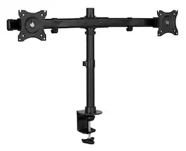 Mount-It! - Low Profile Dual Monitor Desk Mount — Height Adjustable Arms, Fits Two 17"–32" Displays - Black