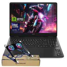 HP - OMEN 16'' 144Hz FHD+ Gaming Laptop - Intel Ultra 7 255H - NVIDIA RTX 5060 - 32GB RAM - 1TB SSD with PCO Laptop Cooler - Black