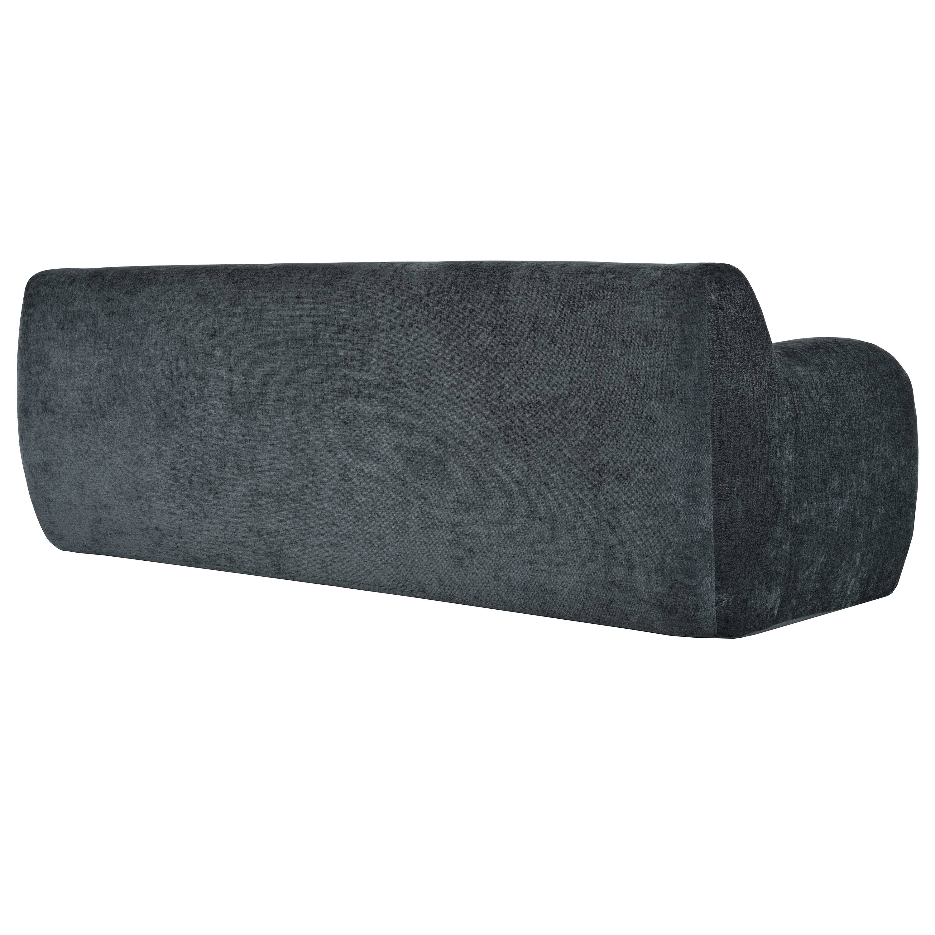 Alt View 5. Tiramisubest - 81.5" Minimalist Compression Sofa, Curved Design, 3-Seater Casual Sofa for Living Rooms, Bedrooms, and Apartments,Gray - Gray.