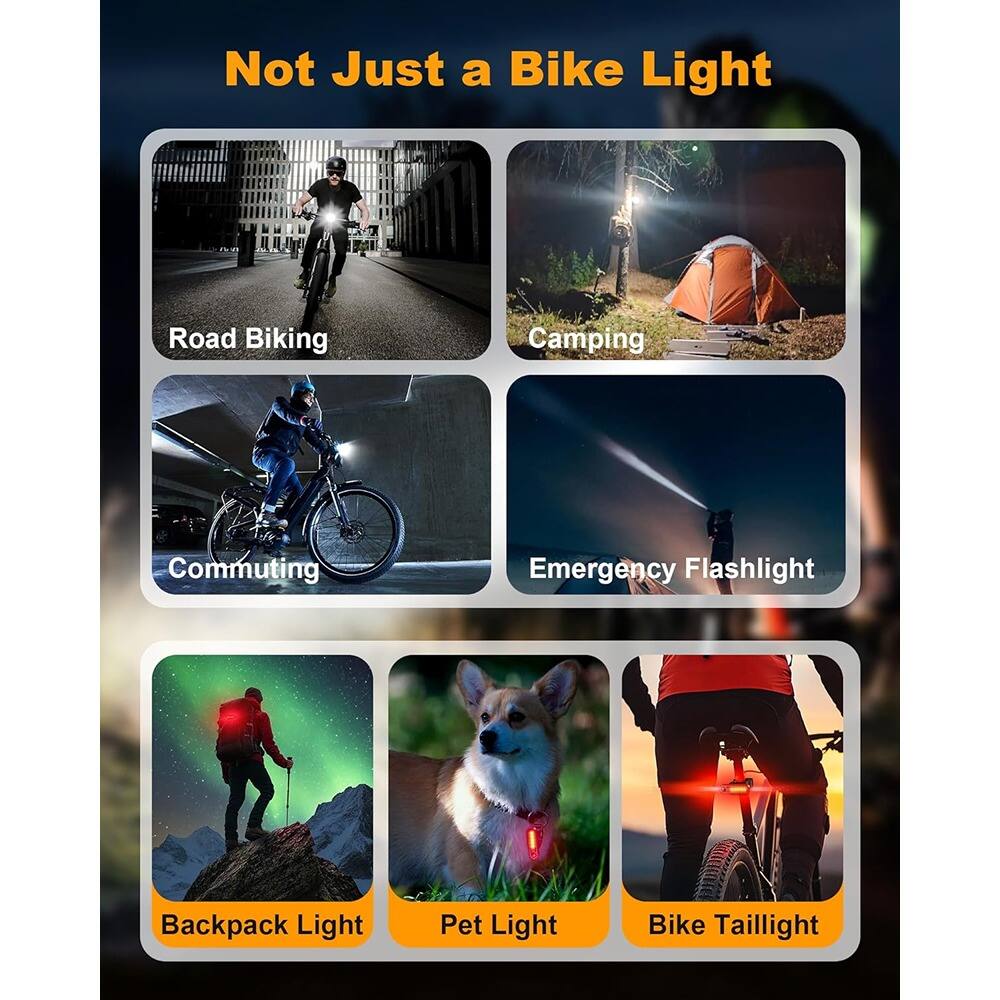 Not Just a Bike Light

- Road Biking
- Camping
- Commuting
- Emergency Flashlight
- Backpack Light
- Pet Light
- Bike Taillight
