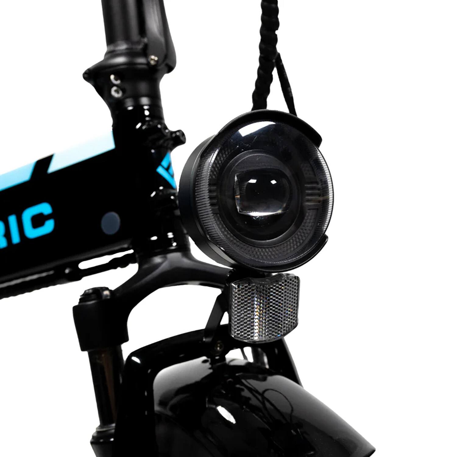 Angle. Lectric eBikes - Elite Headlight Powered by eBike Battery & Compatible with All Lectric eBikes - Black.