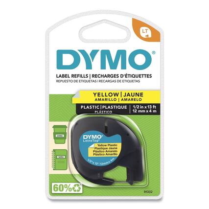 DYMO
LABEL REFILLS | RECHARGES D'ÉTIQUETTES
REPUESTO DE ETIQUETAS | RECARGAS DE ETIQUETAS
YELLOW | JAUNE
AMARILLO | AMARELO
PLASTIC | PLASTIQUE
PLASTICO
1/2 in x 13 ft
12 mm x 4 m
DYMO
LetraTag
Yellow Plastic
Plastique Jaune
Plástico Amarillo
CHRIS
SARA
60%
91332