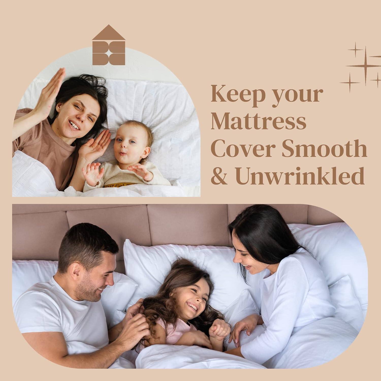 FeelAtHome 4 PCS Bed Sheet Clips Keep Bedsheets in Place Mattress
