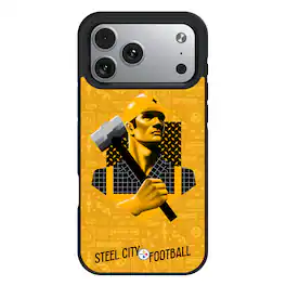 Keyscaper - NFL - Pittsburgh Steelers Bump Case with 8.2ft Drop Protection - 14 Pro Max - Black