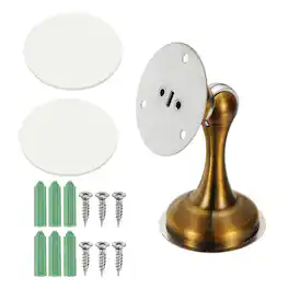 Unique Bargains - High-Quality Magnetic Door Stopper with Screws, Wall Protector for Home Office Floor Mounting, Durable & Strong - Yellow Bronze