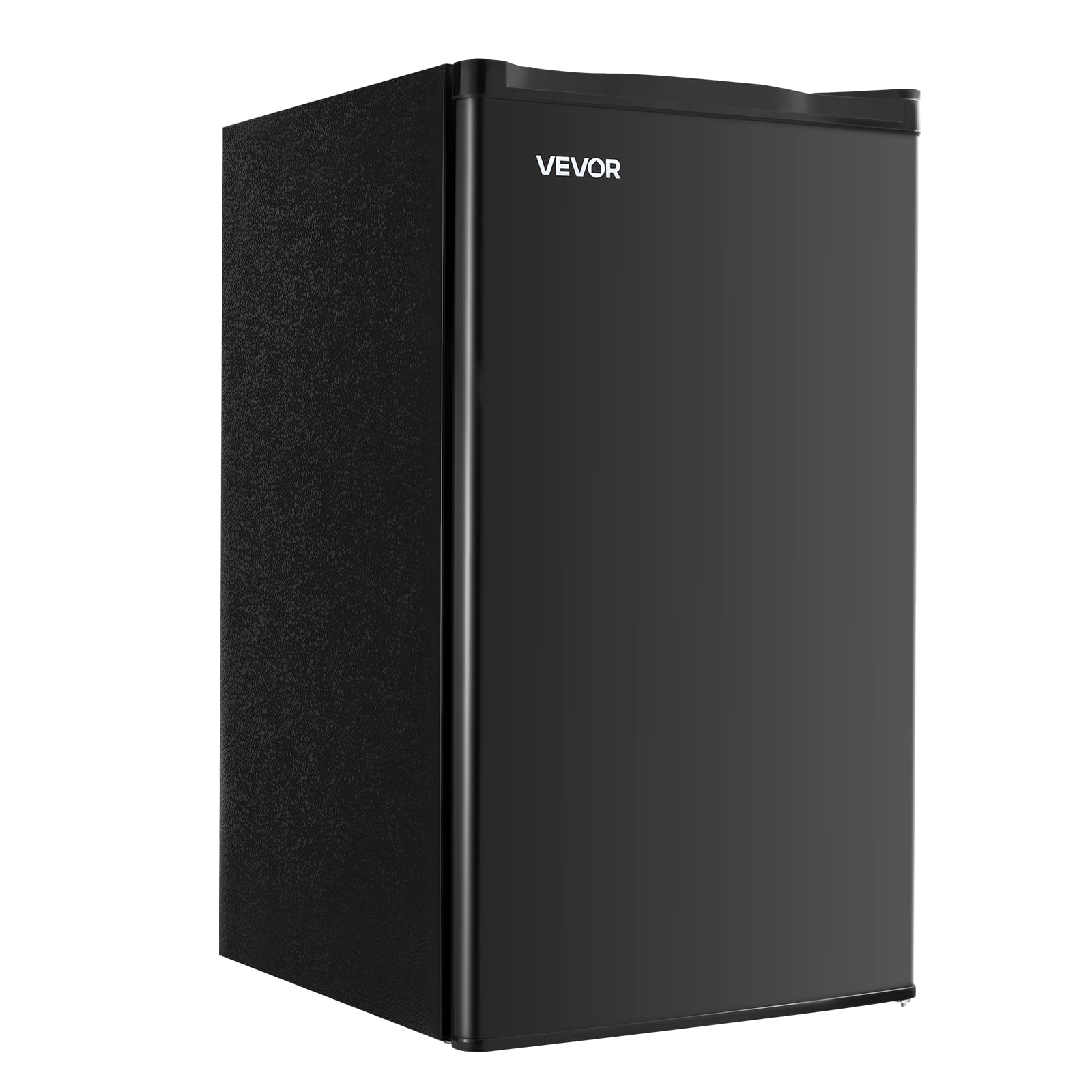 VEVOR - Mini Fridge, 3.2 Cu.Ft, Single Door Compact Refrigerator, Adjustable Temperature, Glass Shelf - Black