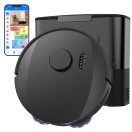 bObsweep - UltraVision Pet Combo Robot Vacuum, 25,000Pa Suction, Spin Mops, 1.5 Gal 180-Day Dock, App and Voice Control, Hi-Res Cam - Gunmetal