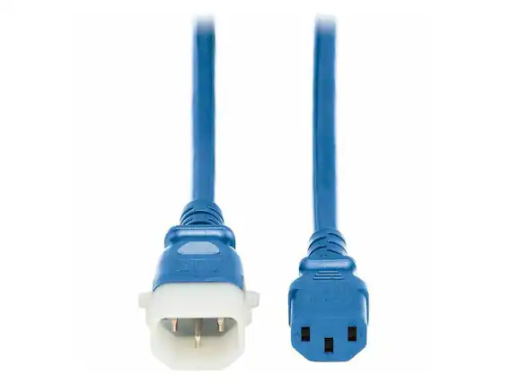 Front. Eaton - Eaton Tripp Lite 6ft PDU C13 to P-Lock C14 Heavy-Duty Power Cords Blue 6 Pack - Blue.