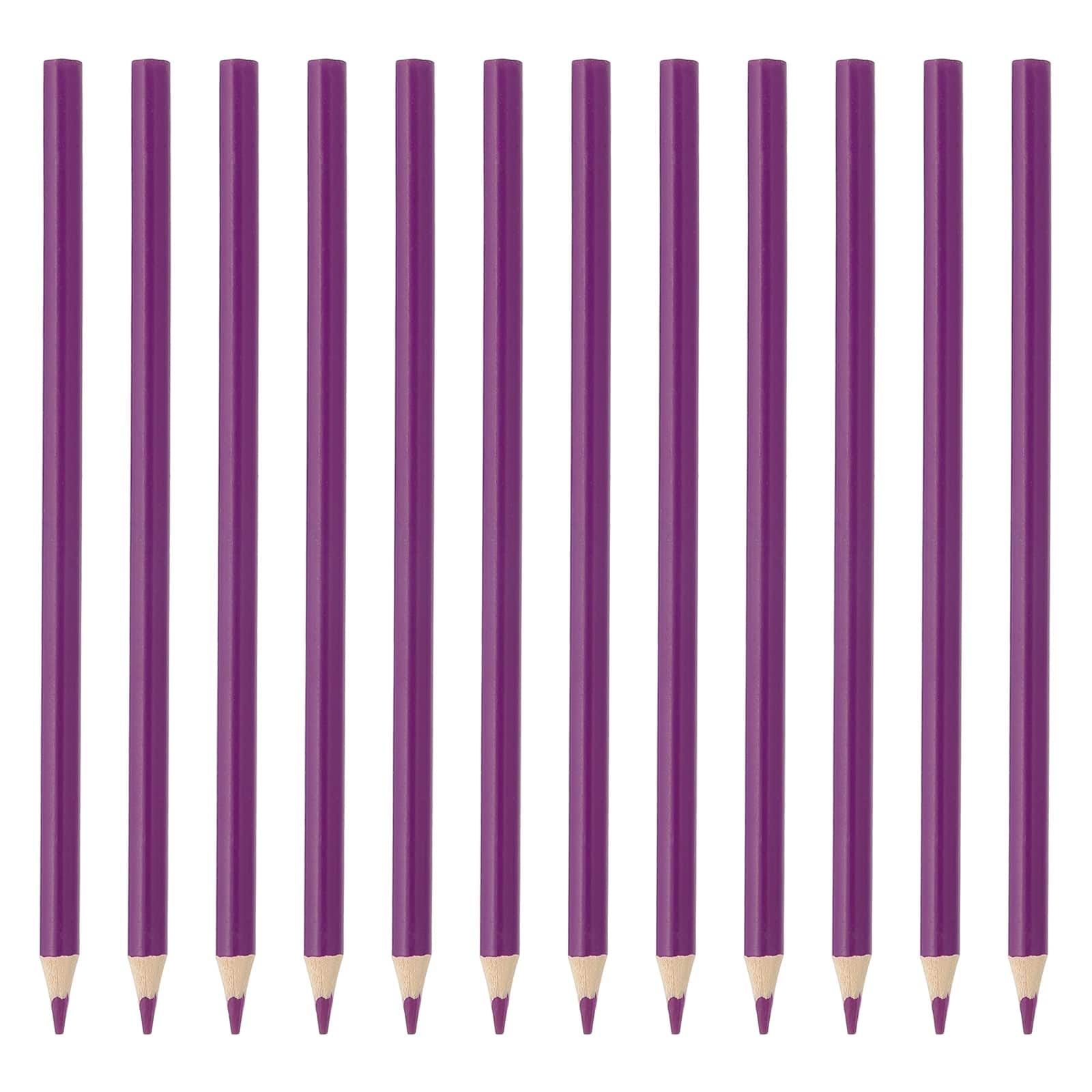 Unique Bargains - Colored Pencils Set, 12pcs Oil Color Pencils Wooden Coloring Drawing Pencil for Artists Art Painting - Purple price history on PriceWatchPro