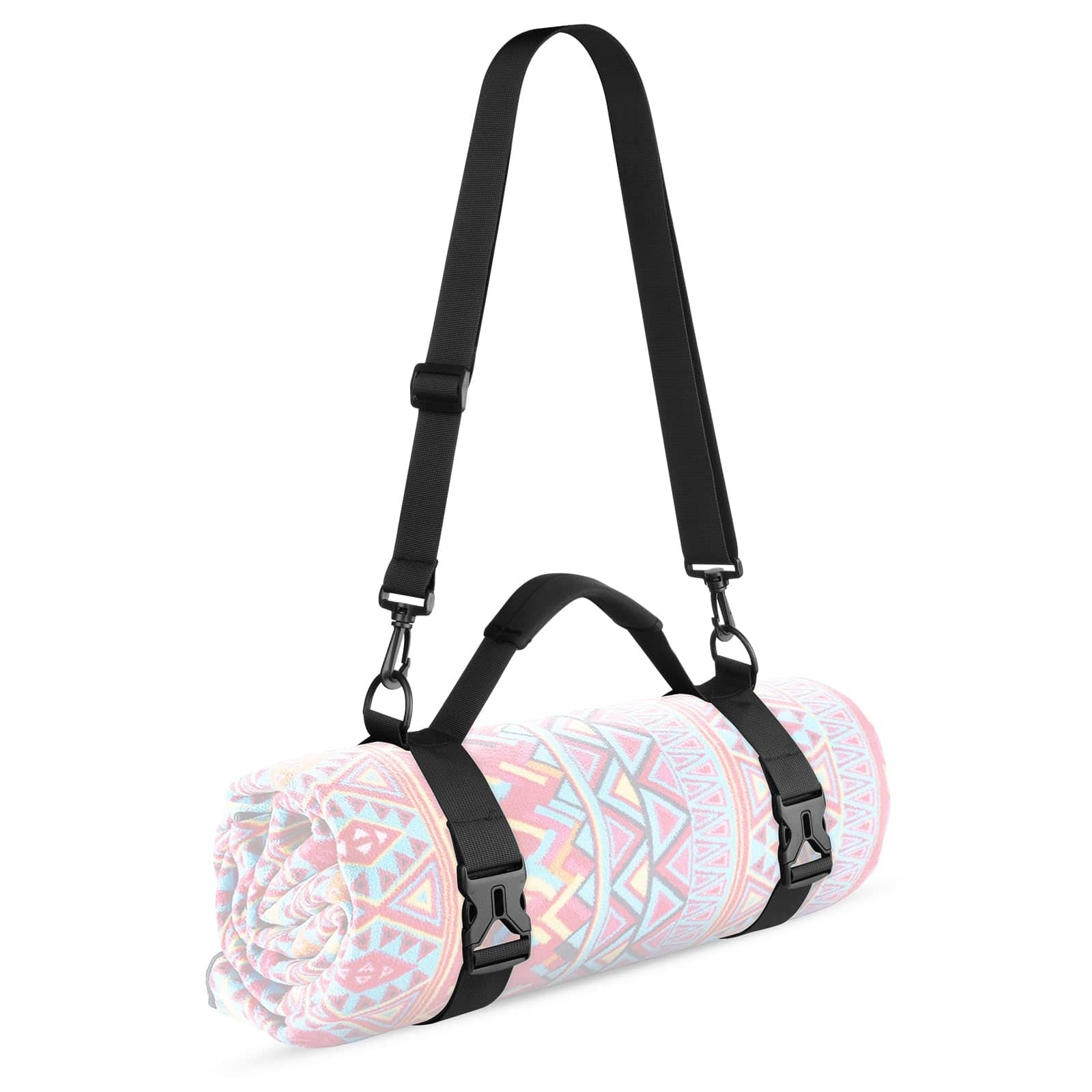 Comfort Essence - Portable Yoga Mat Strap Sling Picnic Blanket With Adjustable Shoulder & Handle For Festivals Picnics Campin - Default