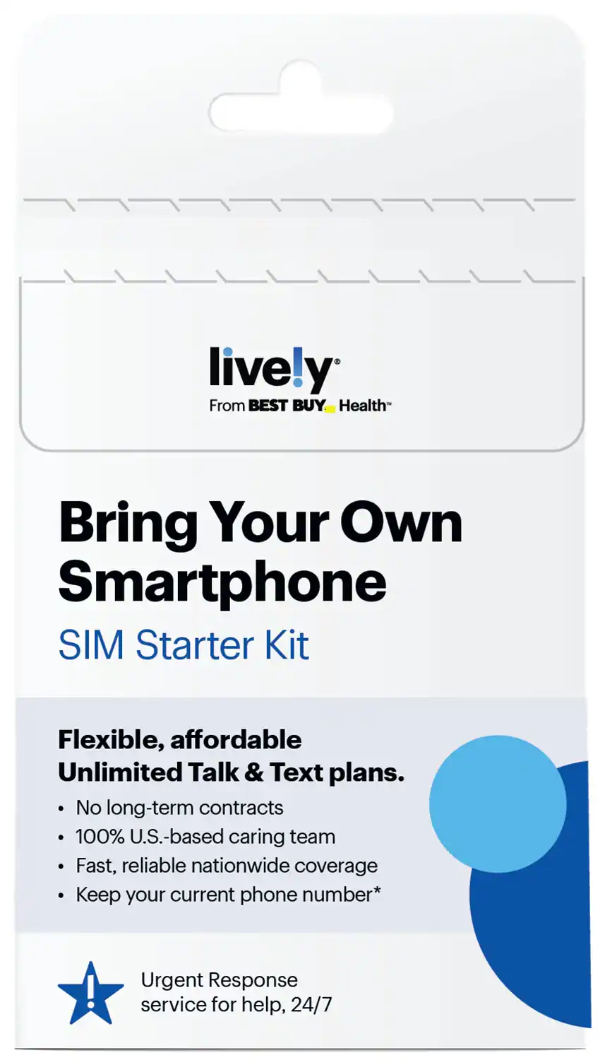 Lively® Lively SIM/eSIM– Unlimited Talk and Text with Access to ...