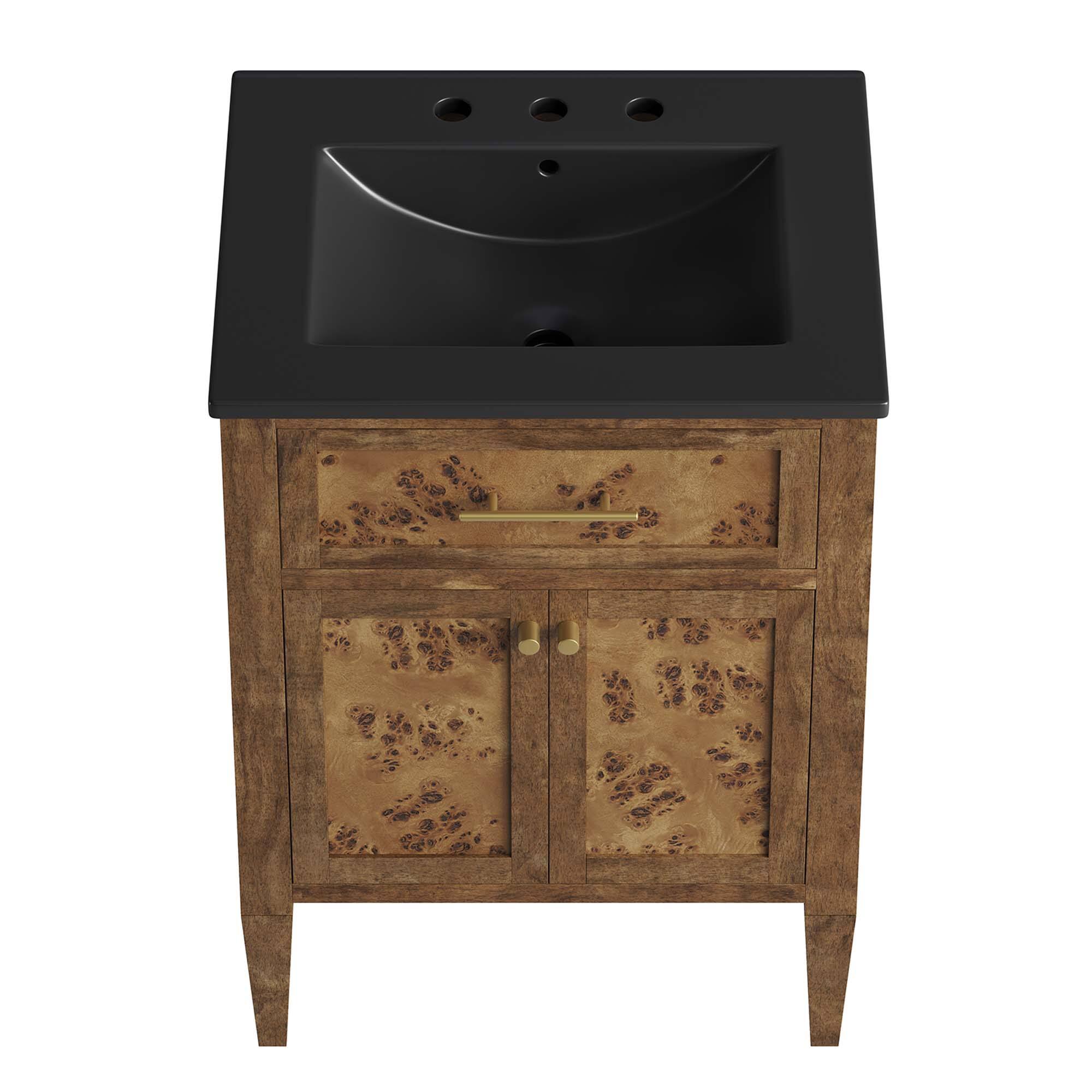 Alt View 6. Modway - Elysian Bathroom Vanity Basin Included by Modway - Black Brown.