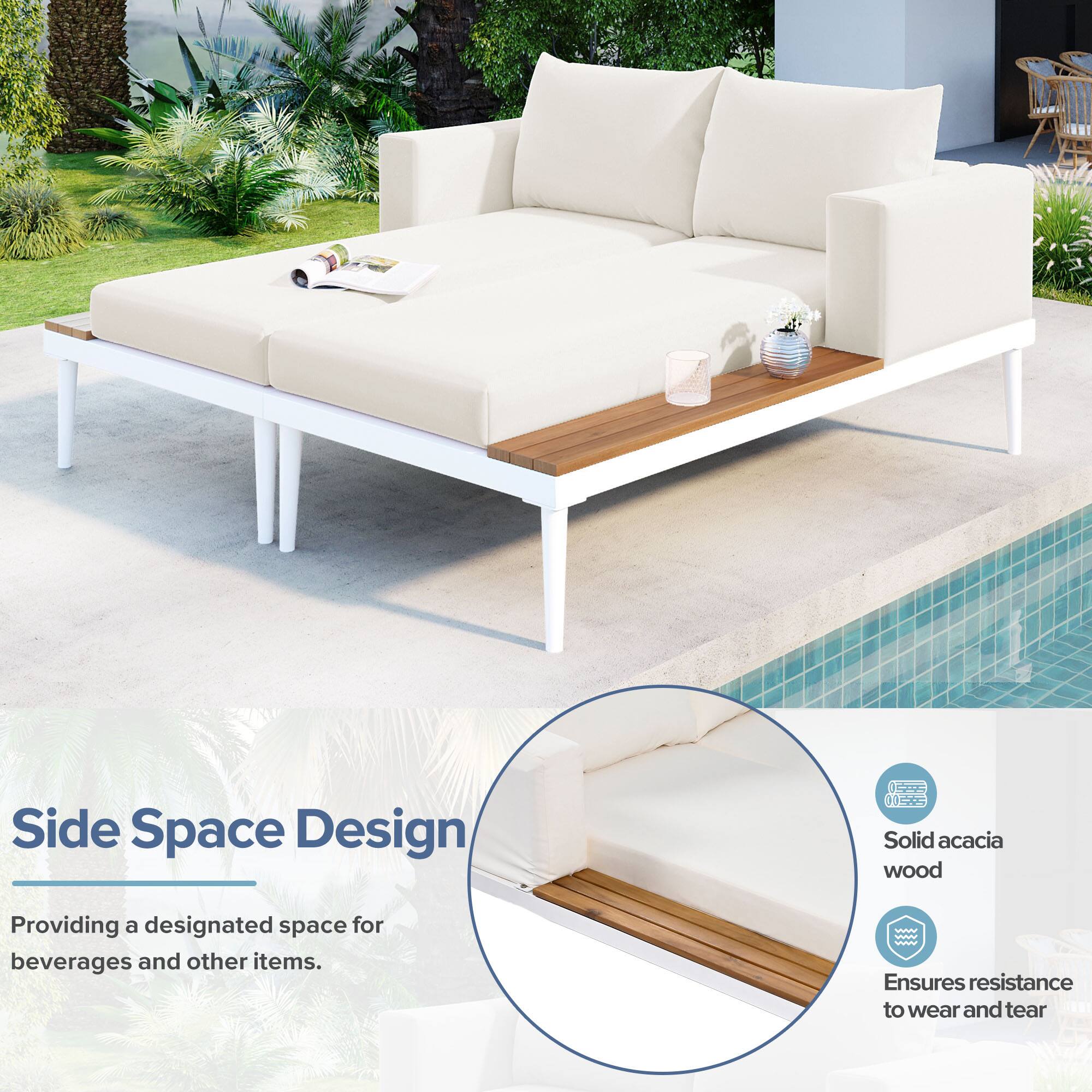 Side Space Design

Providing a designated space for beverages and other items.

Solid acacia wood

Ensures resistance to wear and tear.