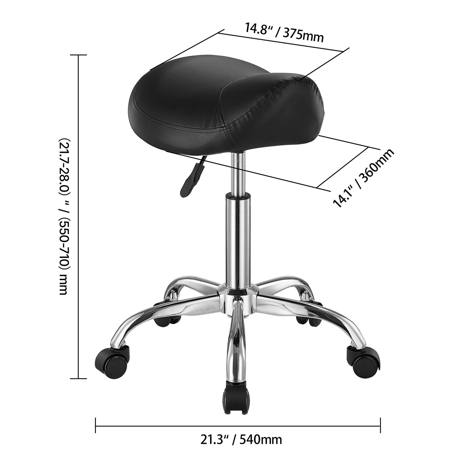 14.8" / 375mm
14.1" / 360mm
21.3" / 540mm
