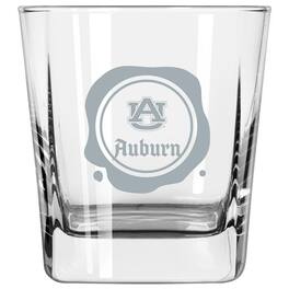 Logo Brands - Auburn Tigers 14oz. Frost Stamp Old Fashioned Glass - Multicolor