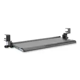 KanTek - KT175 26.8 in. x 11.1 in. Desk Clamp Five-Position Tilting Keyboard Tray - Black