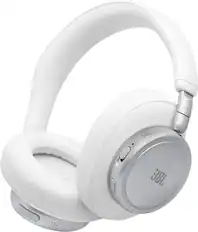 Front. JBL - Live 780NC Over Ear Noise Cancelling Wireless Headphones - White.