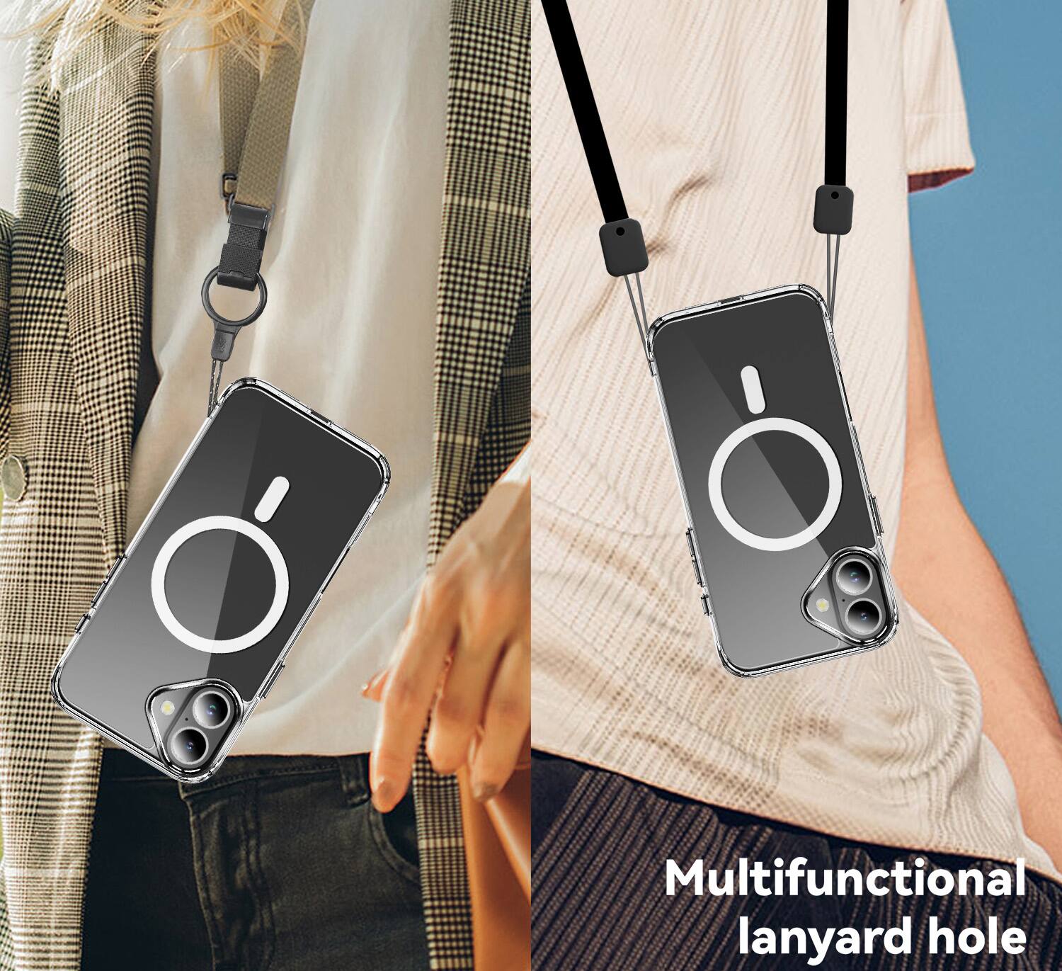 Multifunctional lanyard hole