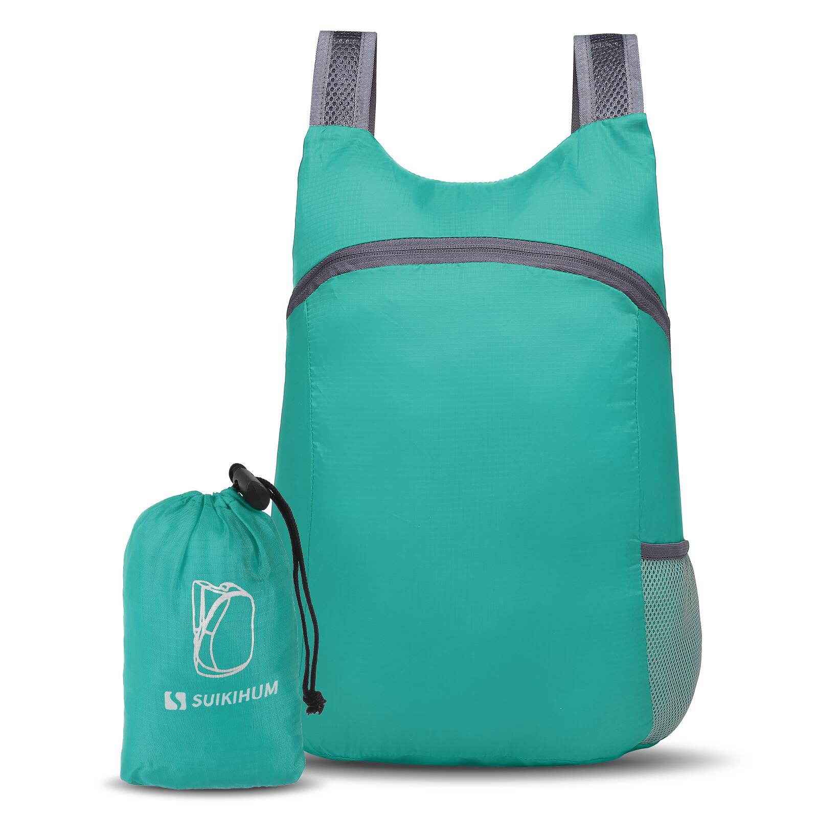 Alt View 1. Unique Bargains - 20L Ultra Hiking-Daypack Lightweight Foldable Travel Packable Backpack for Camping Cycling Outdoor - Lake Blue.