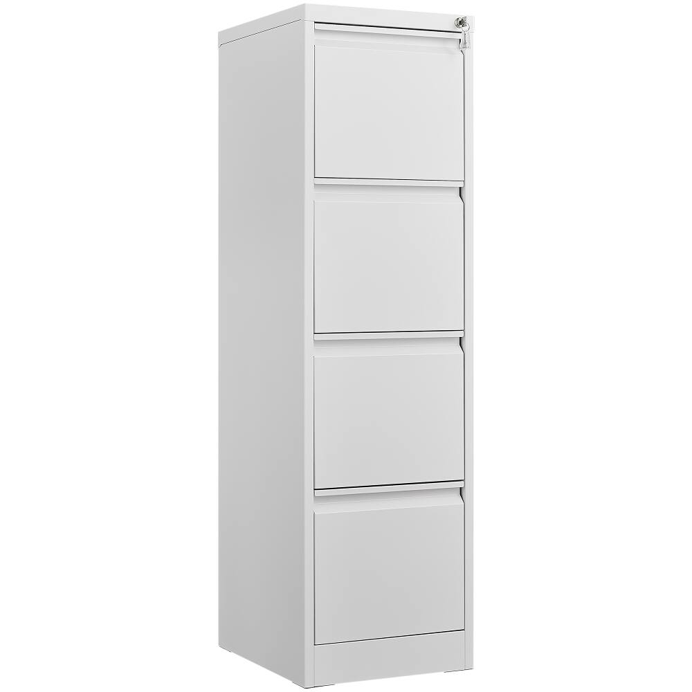 Left. Loheer - Loheer 4 Drawer Vertical File Cabinet with Lock Narrow Steel Storage Cabinet for A4 Legal Letter Files.