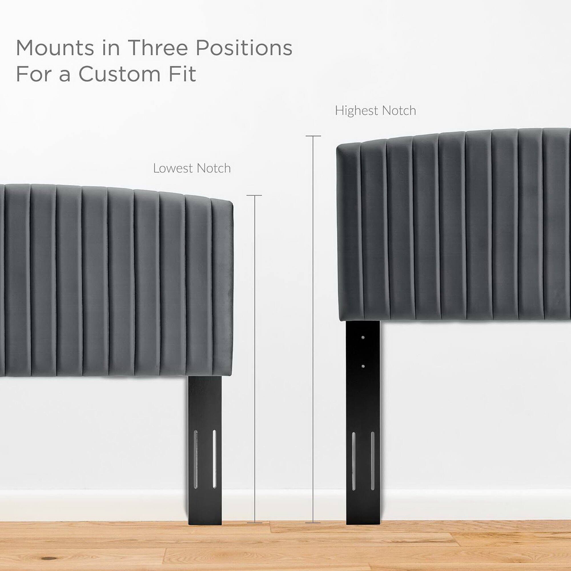 Mounts in Three Positions  
For a Custom Fit  

Lowest Notch  
Highest Notch