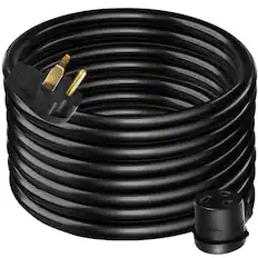 Front. VEVOR - Extension Cord for Portable Welders 50ft MIG TIG Plasma Welding Cord 30A Welding Extension Cord Tested to UL Standards - Black.