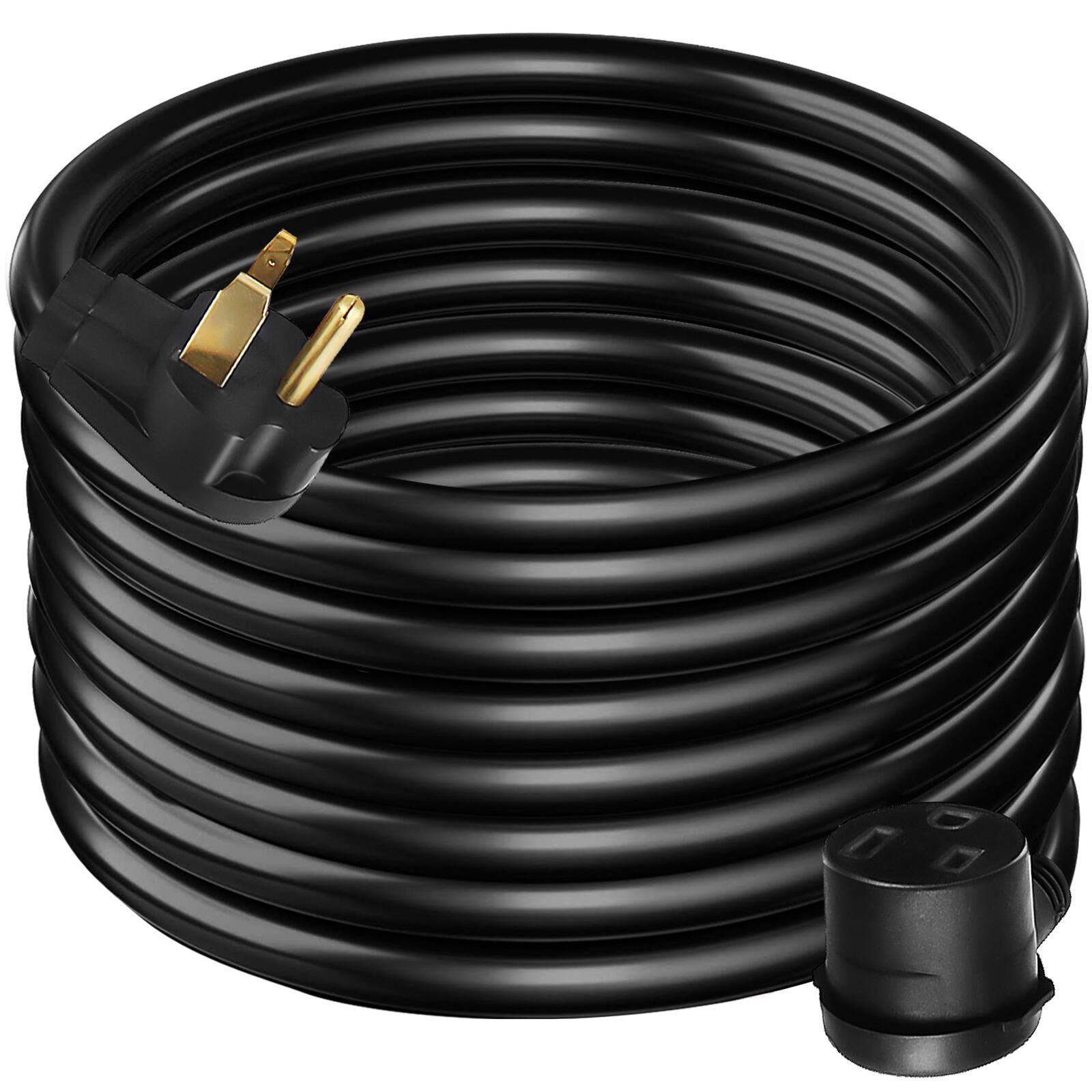 VEVOR - Extension Cord for Portable Welders 50ft MIG TIG Plasma Welding Cord 30A Welding Extension Cord Tested to UL Standards - Black