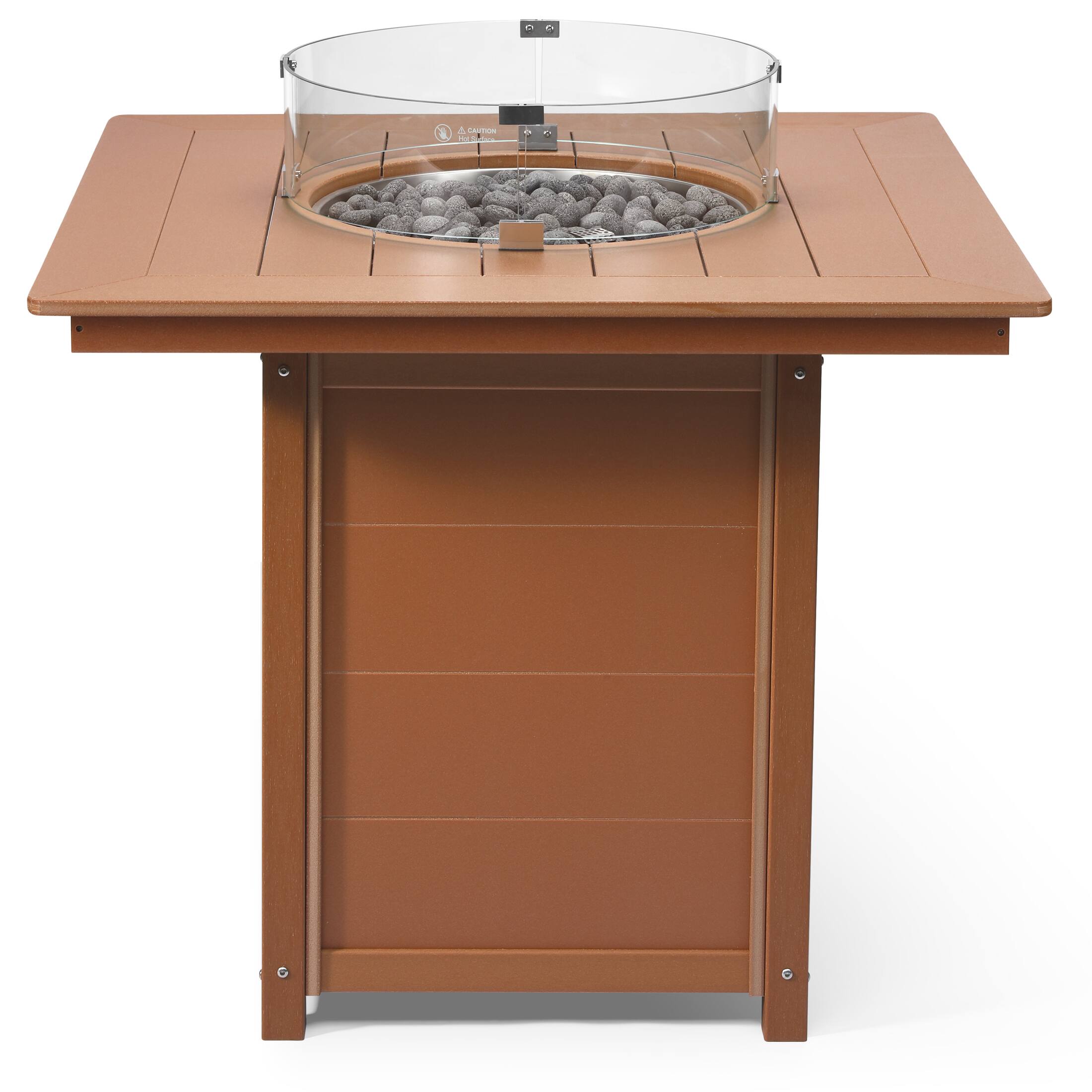 Alt View 1. WestinTrends - WestinTrends Helios 42" Modern Outdoor Patio Gas Propane Square Fire Pit Table.