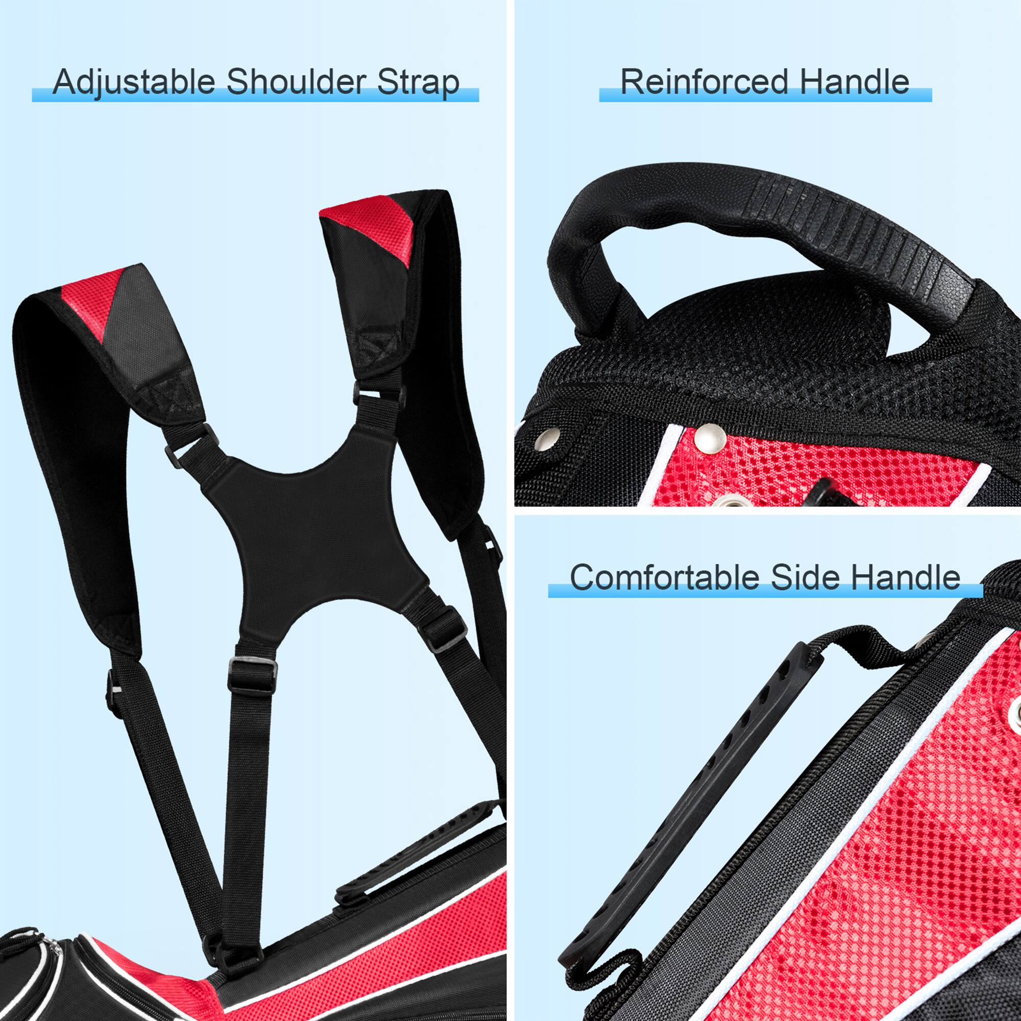 Adjustable Shoulder Strap  
Reinforced Handle  
Comfortable Side Handle
