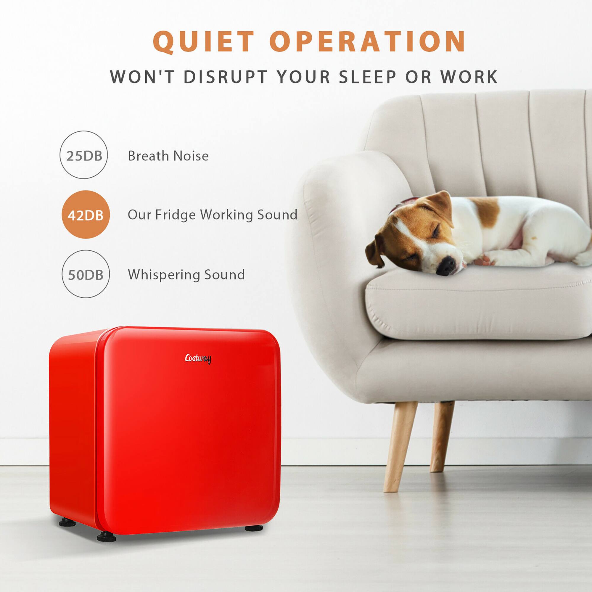 QUIET OPERATION  
WON'T DISRUPT YOUR SLEEP OR WORK  

25DB  
Breath Noise  

42DB  
Our Fridge Working Sound  

50DB  
Whispering Sound  

Costway