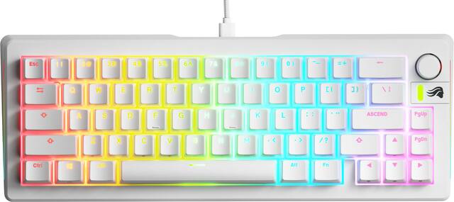 Glorious - GMMK 3 65% Wired Mechanical Linear Switch Gaming Keyboard with Hot-swappable Switches - White