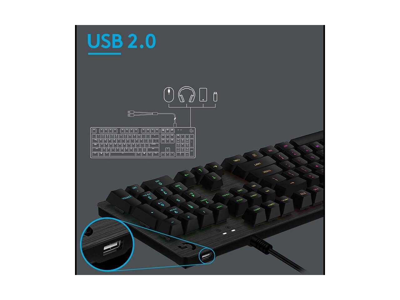 Logitech G512 LIGHTSYNC RGB Mechanical Gaming Keyboard GX Brown