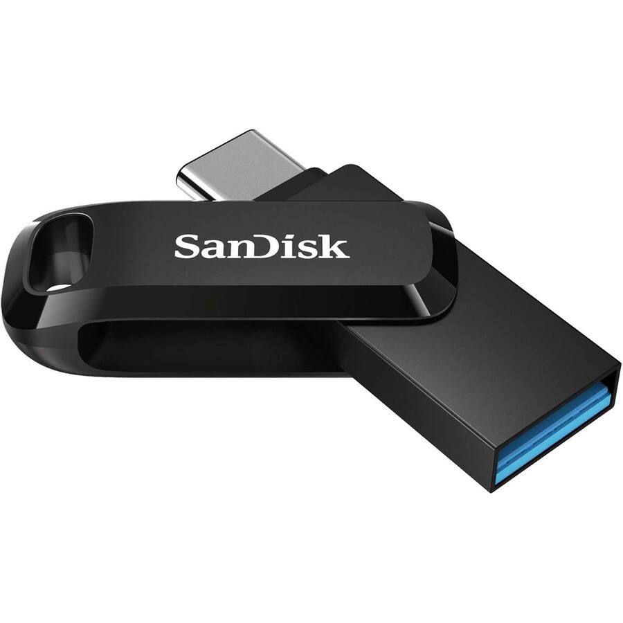 Alt View 4. SANDISK - SanDisk Ultra Dual Drive Go USB Type-C - 64 GB - USB 3.1 Type C, USB Type A - 150 MB/s Read Speed - Black - Black.