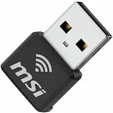 Front. MSI - MSI GUAX18N IEEE 802.11 a/b/g/n/ac/ax Dual Band Wi-Fi Adapter for Computer, Notebook - USB 2.0 - 1.73 Gbit/s - 2.40 GHz - Unknown.