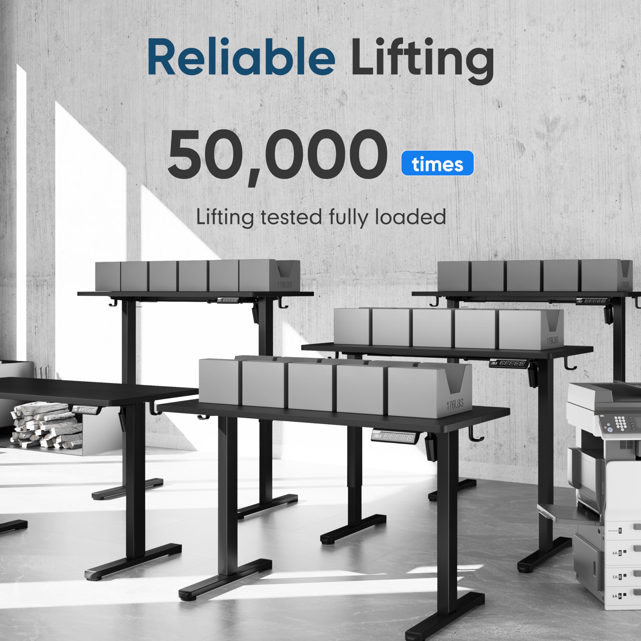 Reliable Lifting  
50,000 times  
Lifting tested fully loaded