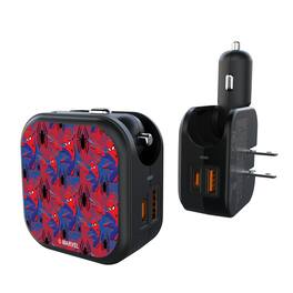 Keyscaper - Marvel Pattern 2 in 1 USB A/C Charger - Spider-Man