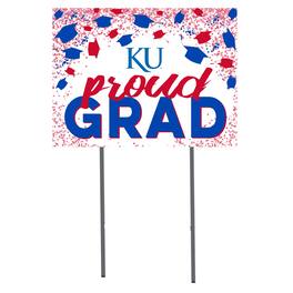 Jardine - Kansas Jayhawks 18'' x 24'' Grad Yard Sign - White