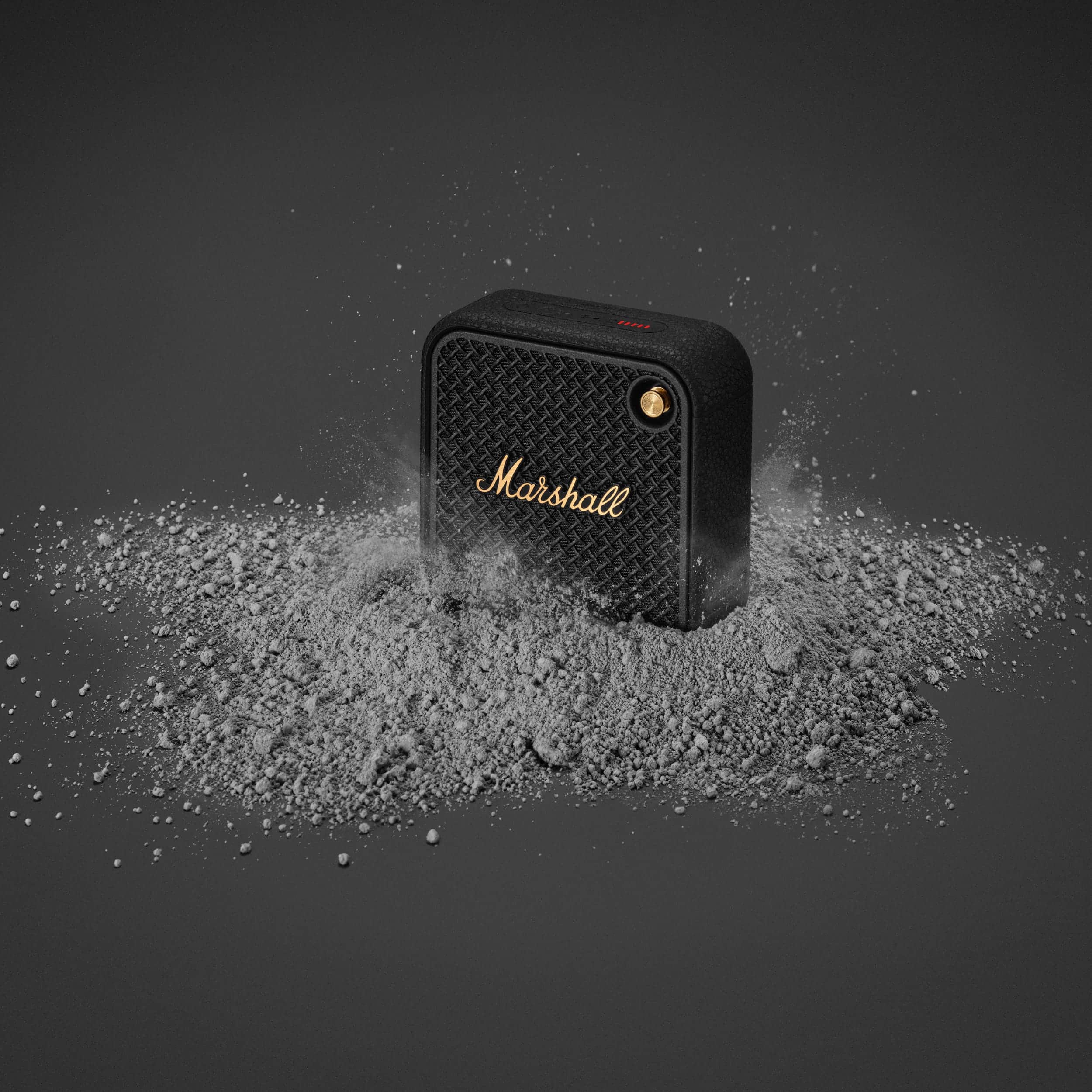 Alt View 18. Marshall - Willen II Portable Bluetooth Speaker with Rugged Waterproof / Dust-proof Wireless Design - Black and Brass.