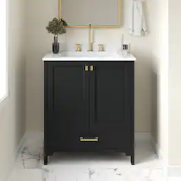 Bathroom Vanity w/ Ceramic Undermount Sink, Cabinet, Bottom Drawer