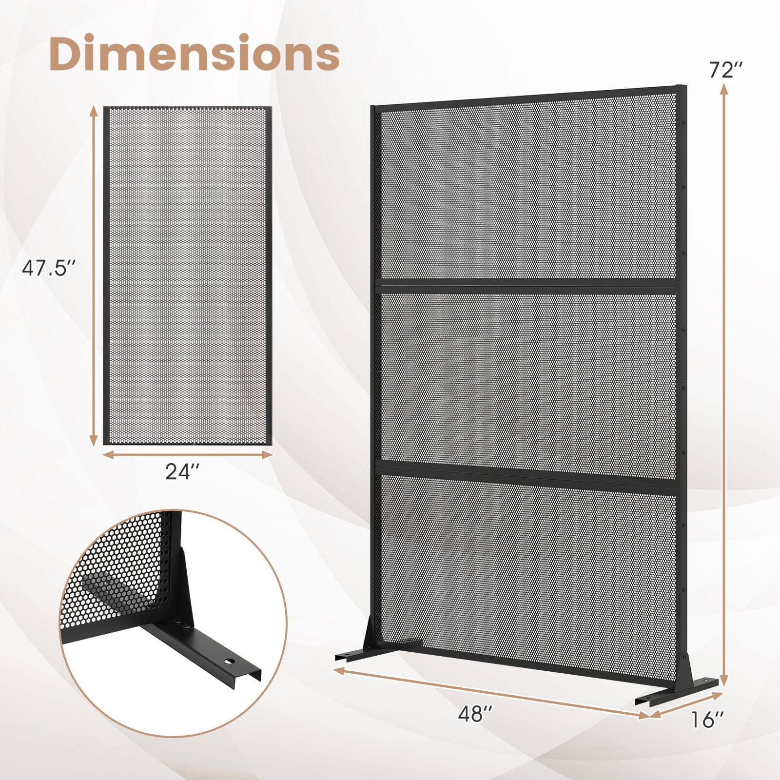 Dimensions
72"
47.5"
24"
48"
16"