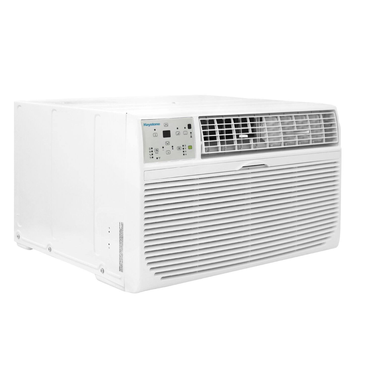 Alt View 13. Keystone - 10,000 BTU 450 Sq. Ft. 230V Through-the-Wall Air Conditioner with 10,600 BTU Supplemental Heat Function - White.