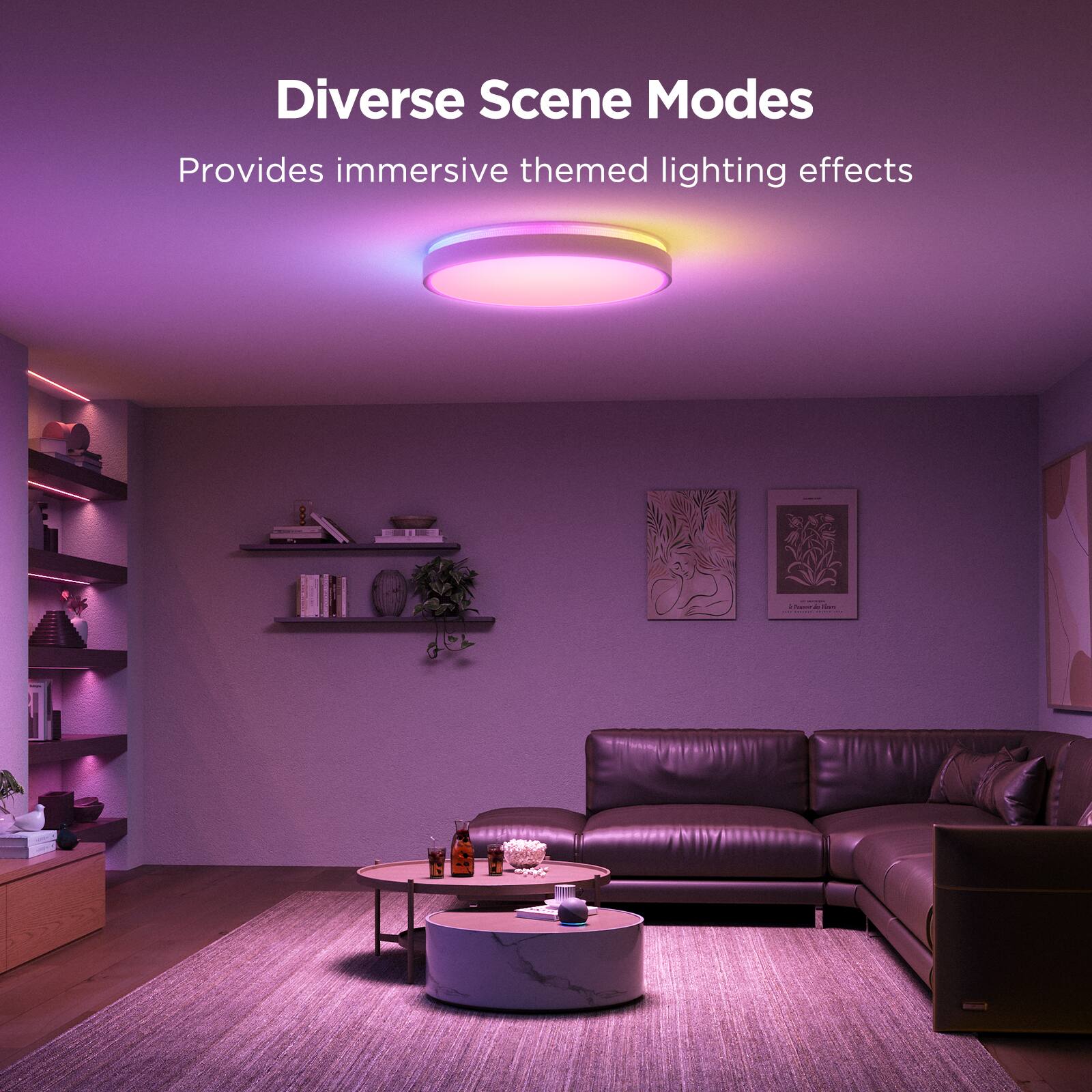 Diverse Scene Modes  
Provides immersive themed lighting effects