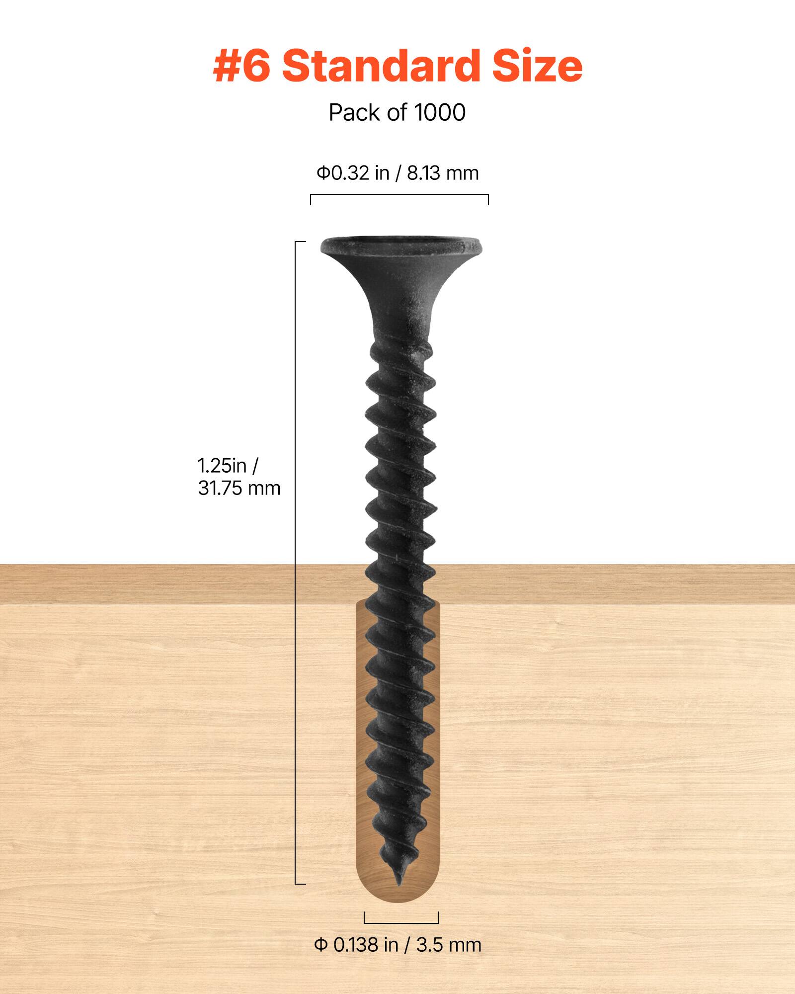 #6 Standard Size  
Pack of 1000  

- Ø0.32 in / 8.13 mm  
- 1.25 in / 31.75 mm  
- Ø0.138 in / 3.5 mm