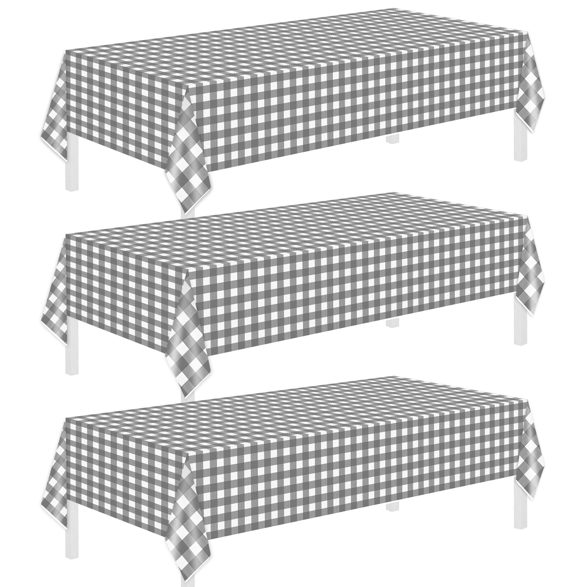Gray and White Checkered-54" x 108"