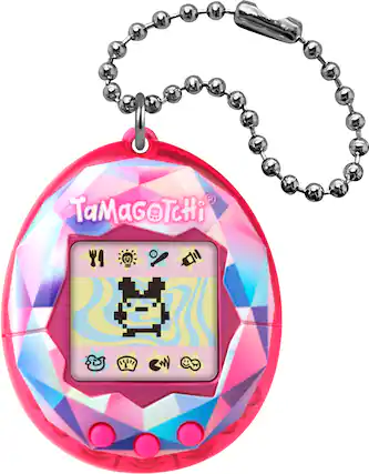 Front. Bandai - 2.1" Original Tamagotchi - Pink Treasure Jewel.