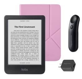 Kobo - Clara BW eReader with Black Remote & AC Bundle - 2024 - Candy Pink SleepCover