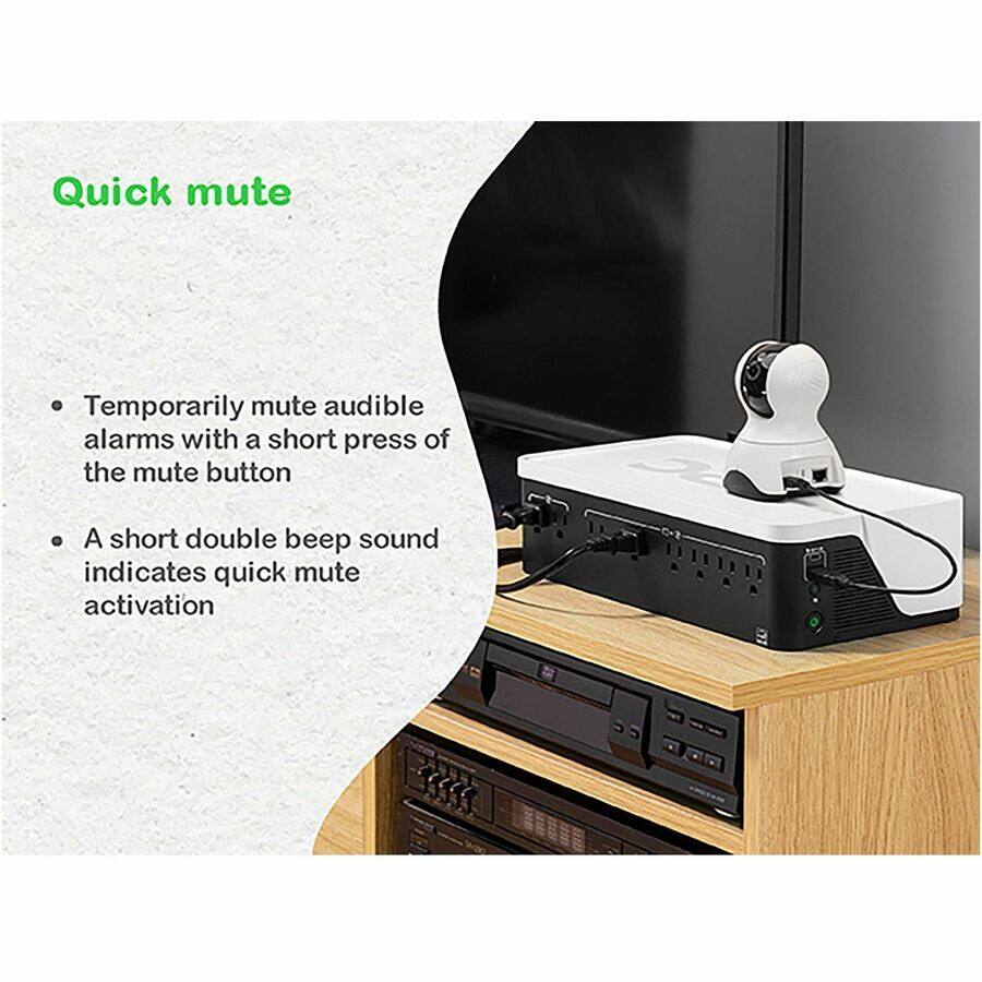 Quick mute

- Temporarily mute audible alarms with a short press of the mute button
- A short double beep sound indicates quick mute activation