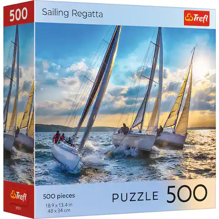 500 Sailing Regatta
Trefl 37511
500 pieces
18.9 x 13.4 in
48 x 34 cm
PUZZLE 500